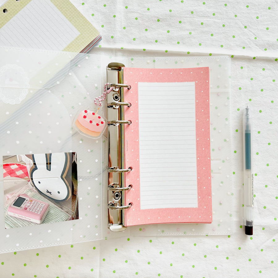 Polka Dots 6-Hole Loose Leaf Paper Refills - A6 Personal Size