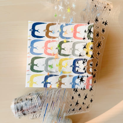 Sticker Roll - Rain and Stars
