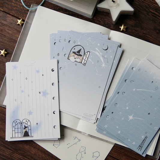 Starry Night Loose Leaf Paper Refills - A7 & M5 Size