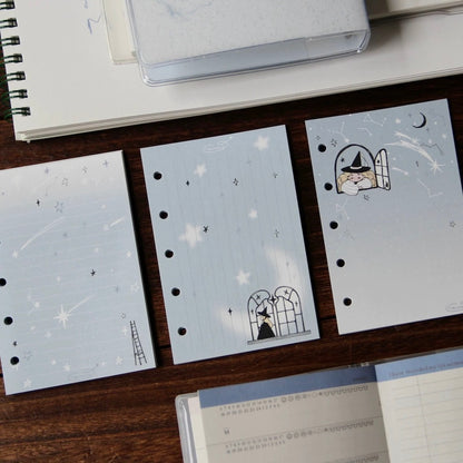 Starry Night Loose Leaf Paper Refills - A7 & M5 Size