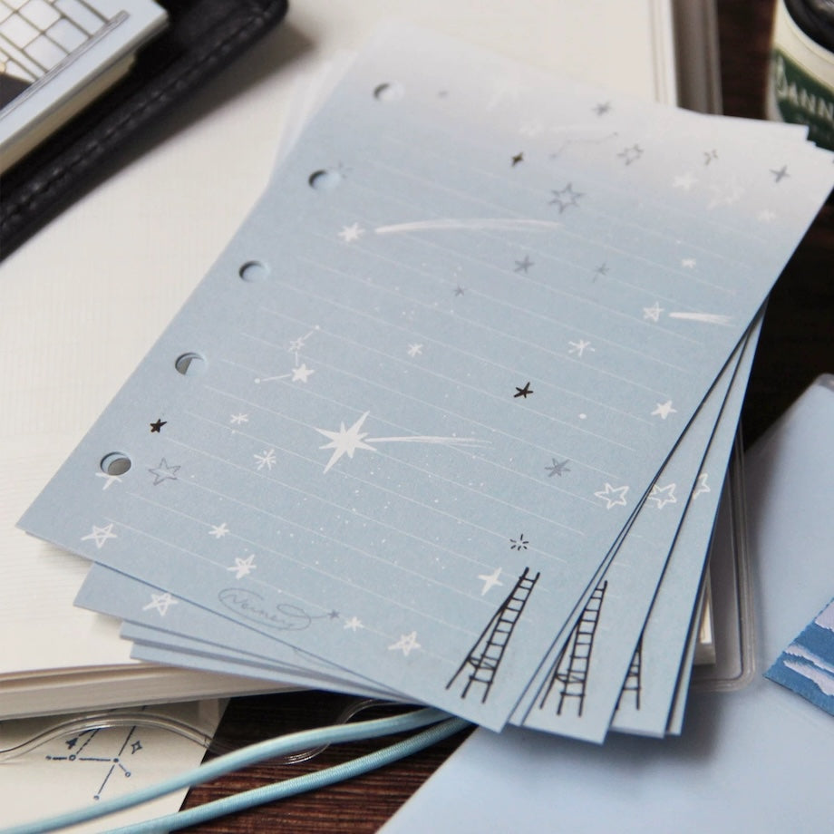 Starry Night Loose Leaf Paper Refills - A7 & M5 Size
