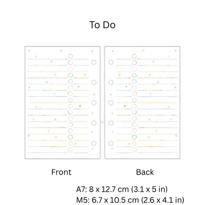 Neinei Loose Leaf Paper Refills - A7 & M5 Size