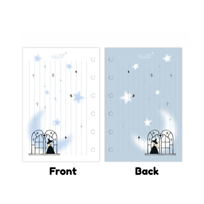 Starry Night Loose Leaf Paper Refills - A7 & M5 Size