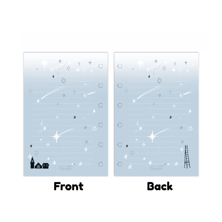 Starry Night Loose Leaf Paper Refills - A7 & M5 Size