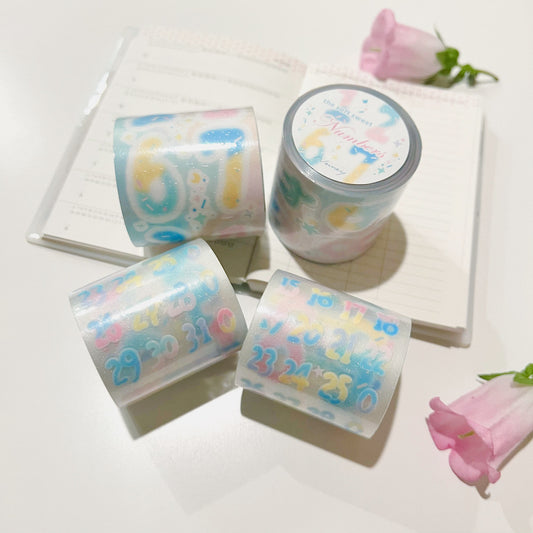 Die-Cut Sticker Roll - The Soft Sweet Numbers