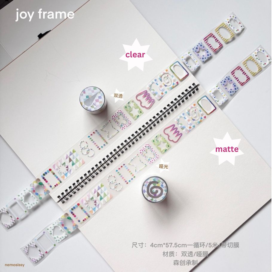 Die-Cut Sticker Roll - Joy Frame