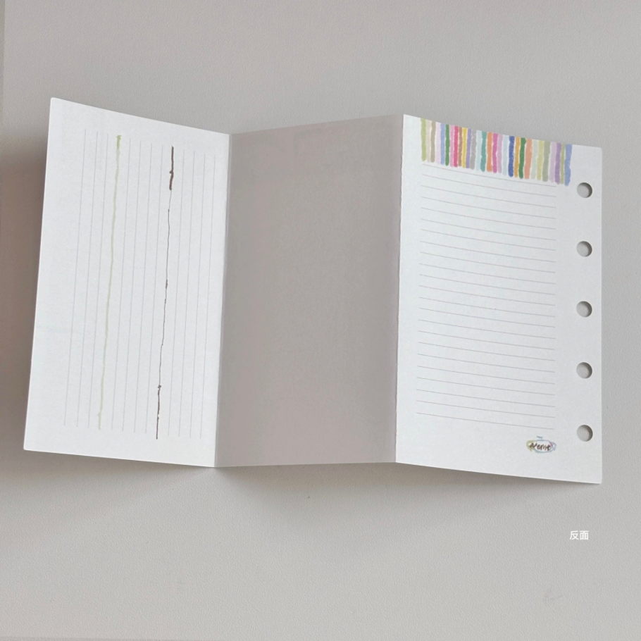 Folded 5-Hole Loose Leaf Paper Refills - M5 Size