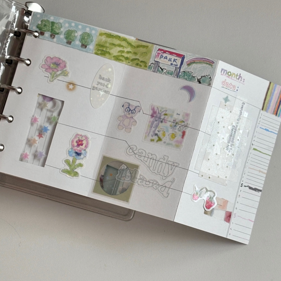 Folded 5-Hole Loose Leaf Paper Refills - M5 Size
