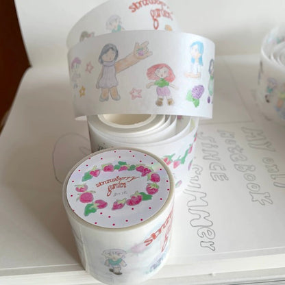 Die-Cut Sticker Roll - Strawberry Garden