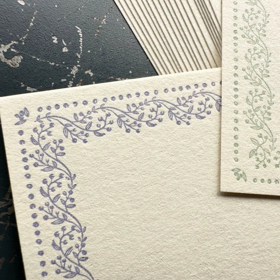 VINE Memo Card Sample - Lavender & Sage