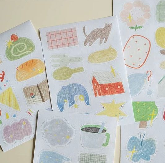 Die-Cut Sticker Sheets - Base & Doodle Poster