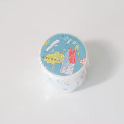 Die-Cut Sticker Roll - Crayon Style
