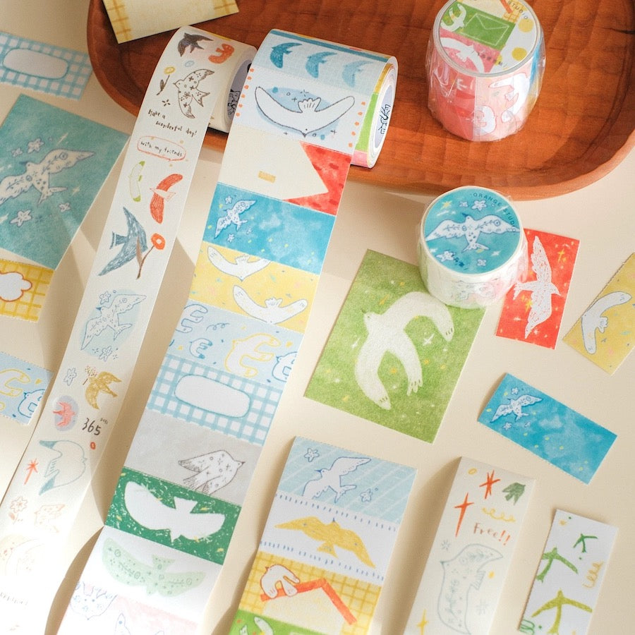 Label Sticker Roll - Flying Bird
