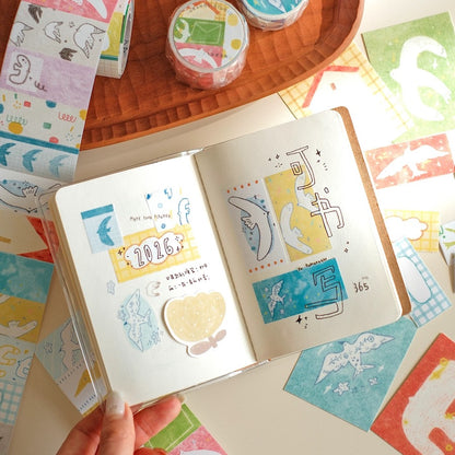 Label Sticker Roll - Flying Bird