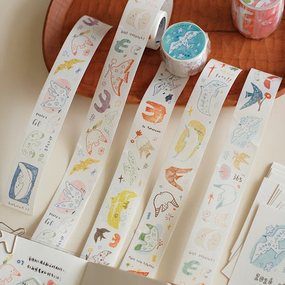 Die-Cut Sticker Roll - Flying Bird