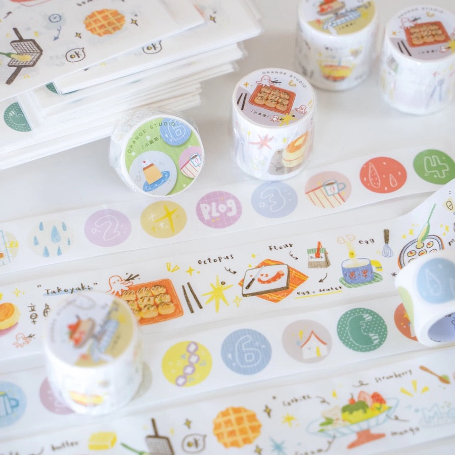 Washi Tape - Food & Little Dots