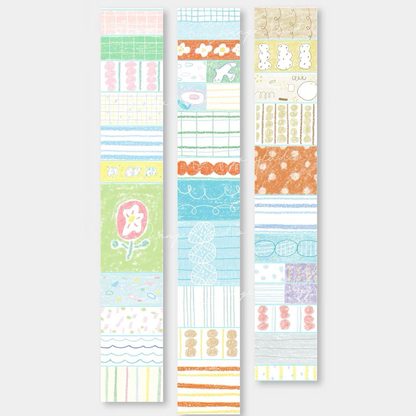 Die-Cut Sticker Roll - Crayon Style