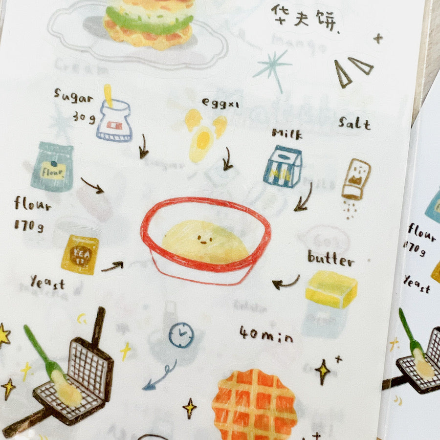 Die-Cut Sticker Sheets - Food & Little Dots