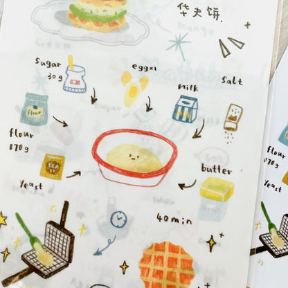 Die-Cut Sticker Sheets - Food & Little Dots