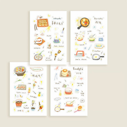 Die-Cut Sticker Sheets - Food & Little Dots