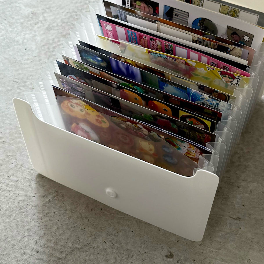 Use Accordion File Organizer to organize sticker sheets