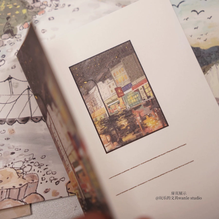 Notebook - Countryside & Night - Passport Size
