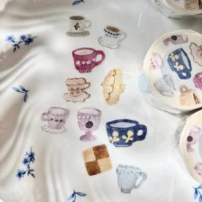 Die-Cut Sticker Roll - Afternoon Tea