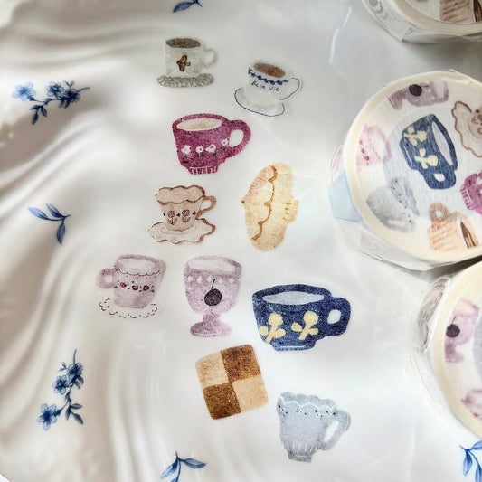 Die-Cut Sticker Roll - Afternoon Tea