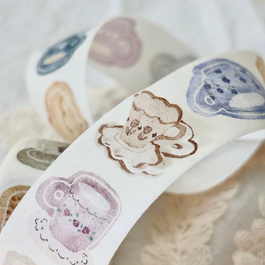 Die-Cut Sticker Roll - Afternoon Tea