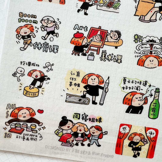 Die-Cut Sticker Sheets - Back to School
