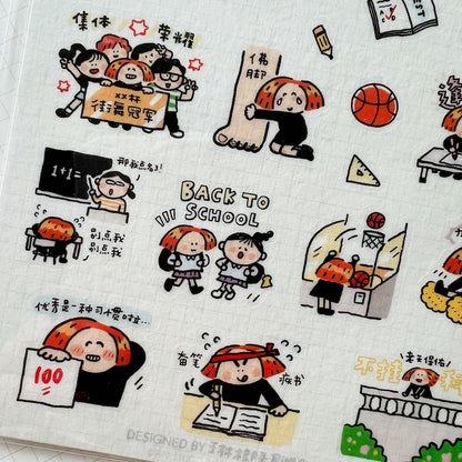 Die-Cut Sticker Sheets - Back to School