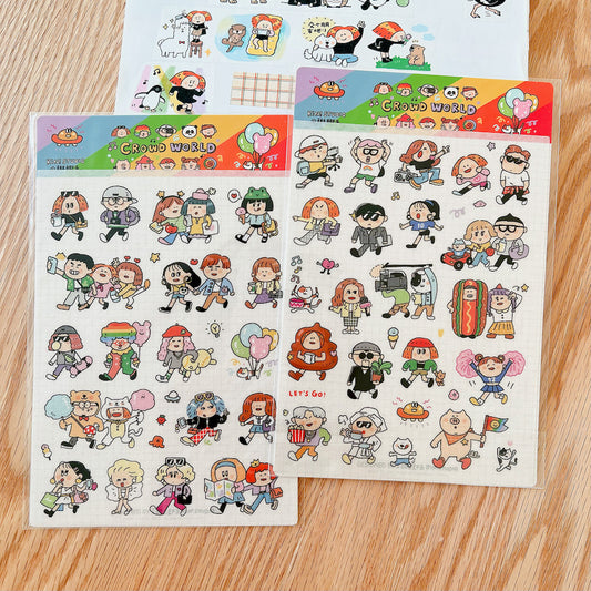 Die-Cut Sticker Sheets - Crowd World