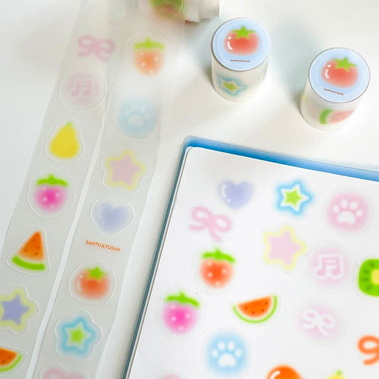 Die-Cut Sticker Roll - Fruit & Weather
