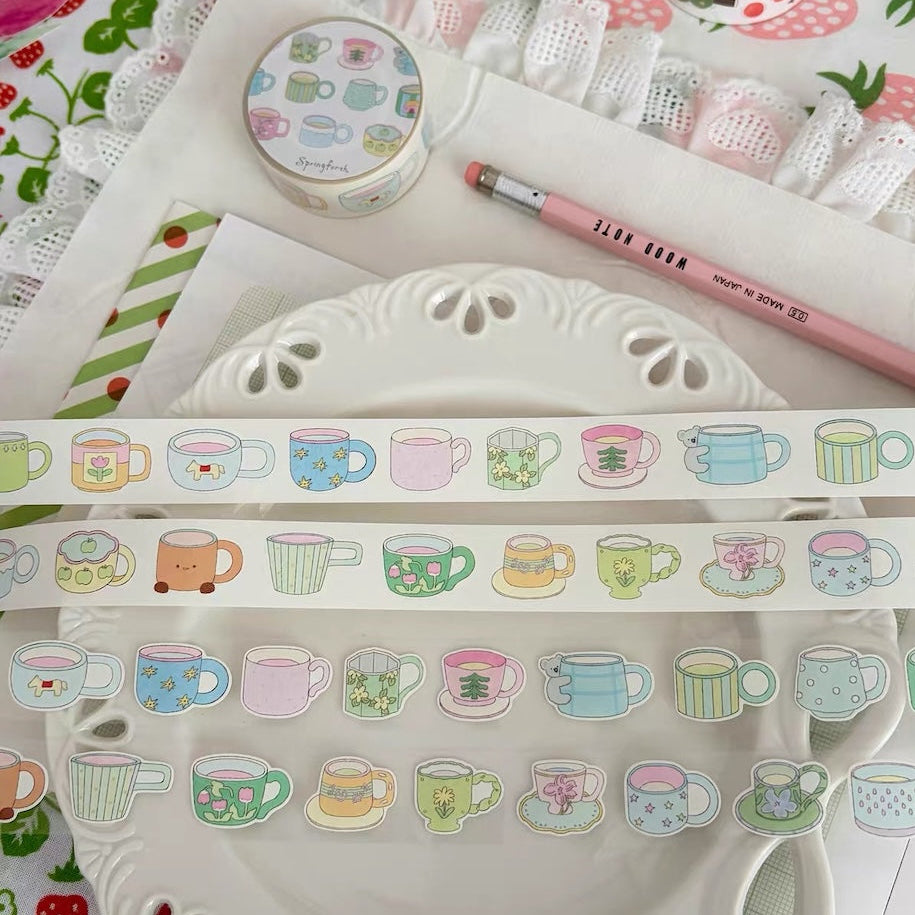 Die-Cut Sticker Roll - A Cup