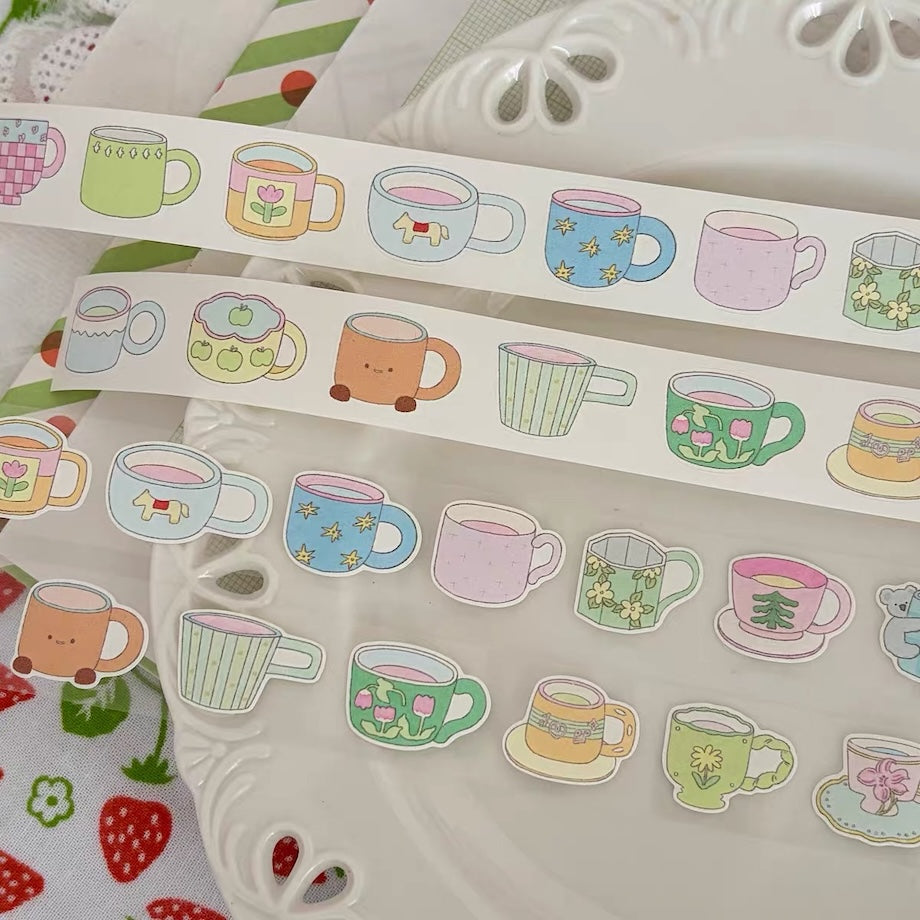 Die-Cut Sticker Roll - A Cup