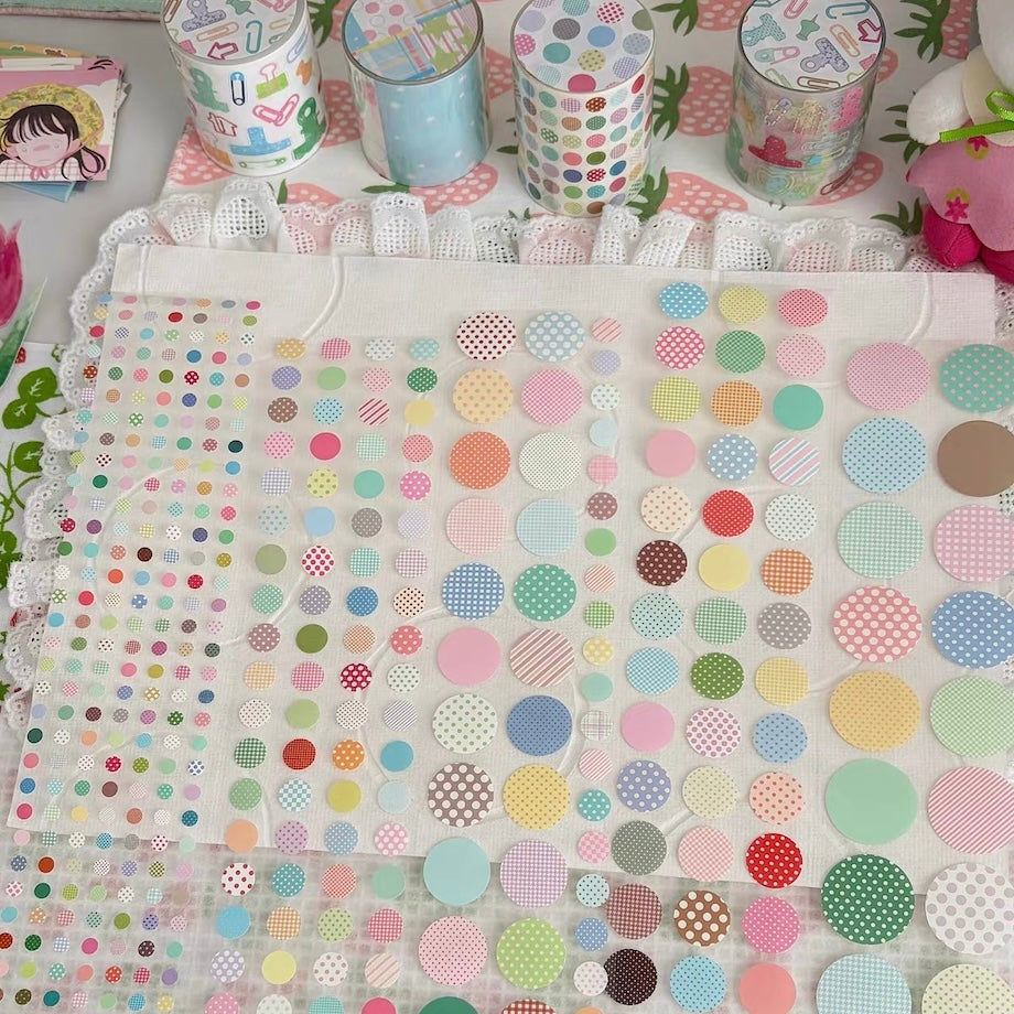 Die-Cut Sticker Roll - Colorful Circles