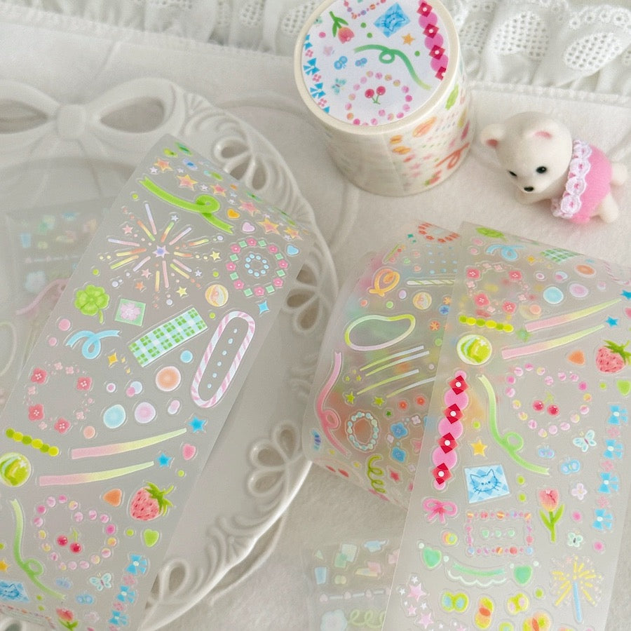 Die-Cut Sticker Roll - Color Illustration