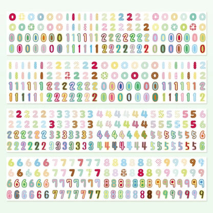 Die-Cut Sticker Roll - Colorful Numbers
