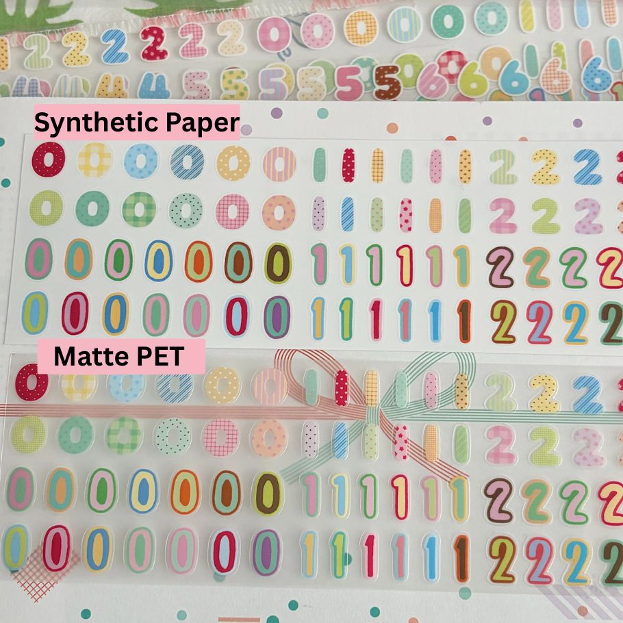 Die-Cut Sticker Roll - Colorful Numbers