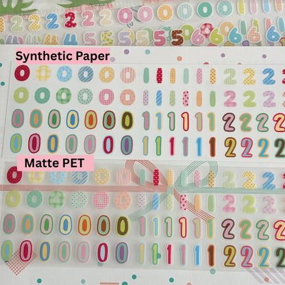 Die-Cut Sticker Roll - Colorful Numbers