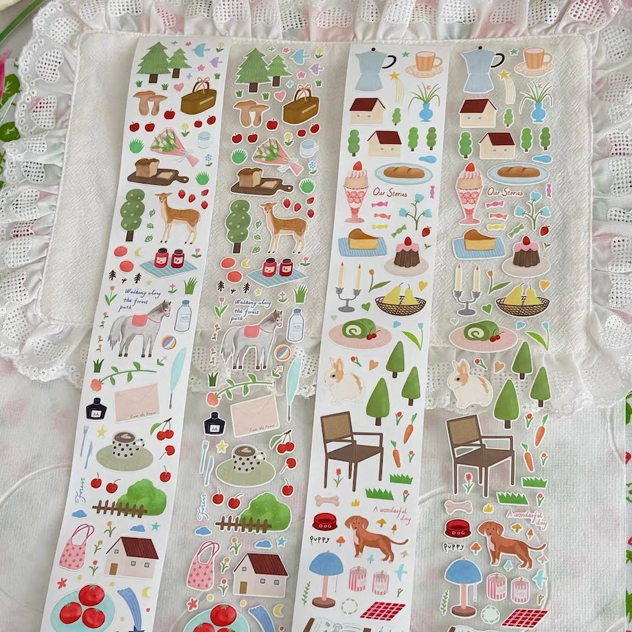 Die-Cut Sticker Roll - Forest Breeze