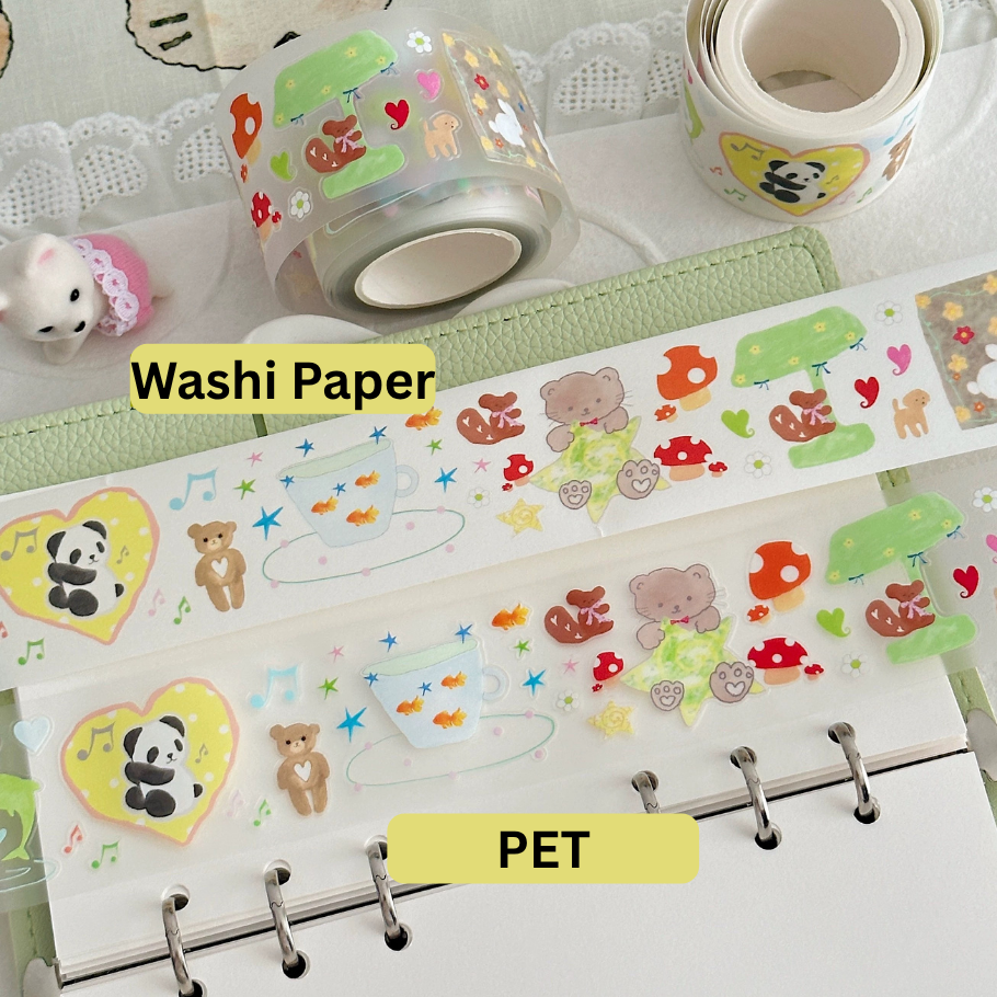Die-Cut Sticker Roll - Pet Tea Party