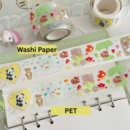 Die-Cut Sticker Roll - Pet Tea Party