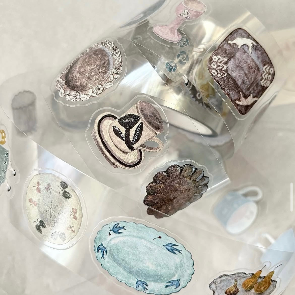 Die-Cut Sticker Roll - Pottery