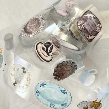 Die-Cut Sticker Roll - Pottery