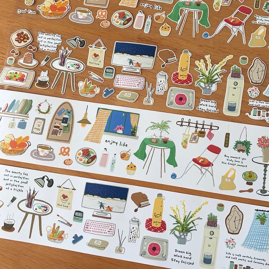 Die-Cut Sticker Roll - Slow Life