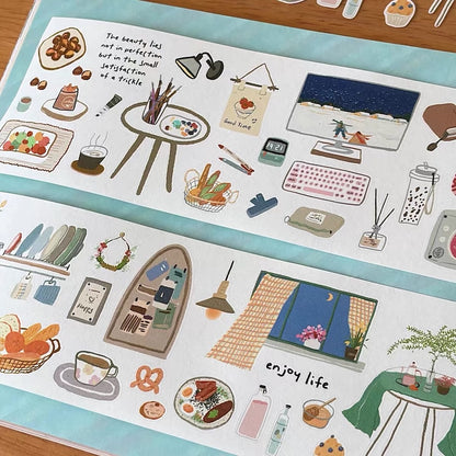 Die-Cut Sticker Roll - Slow Life