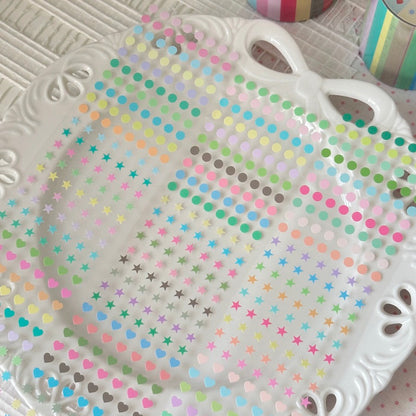 Die-Cut Sticker Roll - Star, Heart, & Dot