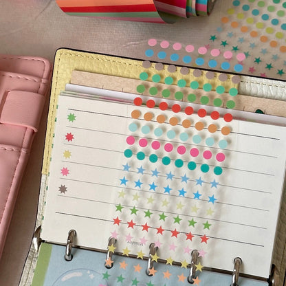 Die-Cut Sticker Roll - Star, Heart, & Dot