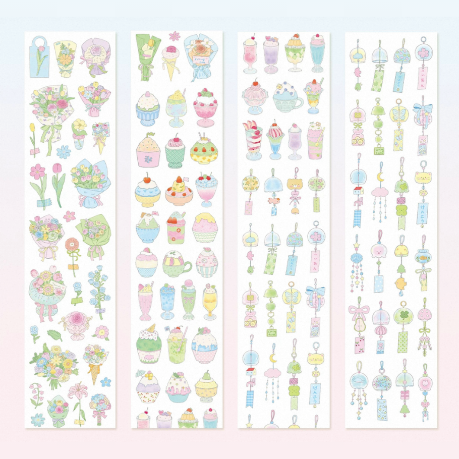 Die-Cut Sticker Roll - Summertime Poem